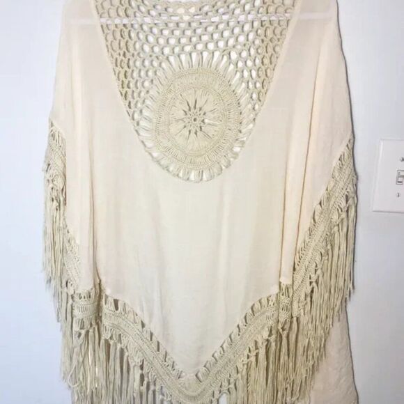 NWT Everleigh Macrame Vest Ivory BOHO Small - Picture 9 of 14